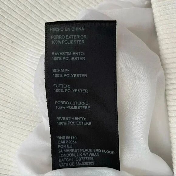 Urban Outfitter Sherpa Fuzzy Zip Up Cropped Ivory Womens Jacket SZ M - Picture 11 of 13